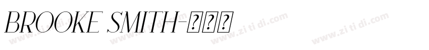 Brooke Smith字体转换
